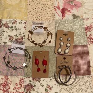 STOCKING STUFFERS KS Tipi and Star Hoop Earrings in Silver